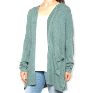 NWT Young Fabulous & Broke Long Green Women's Cardigan Sweater Jacket